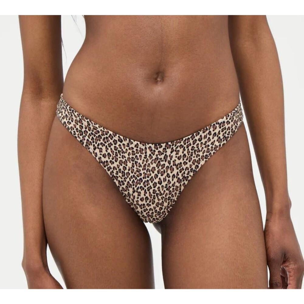Frankies Bikinis Dove Baby Leopard Print Bikini Bottoms – Size XL - Picture 1 of 8